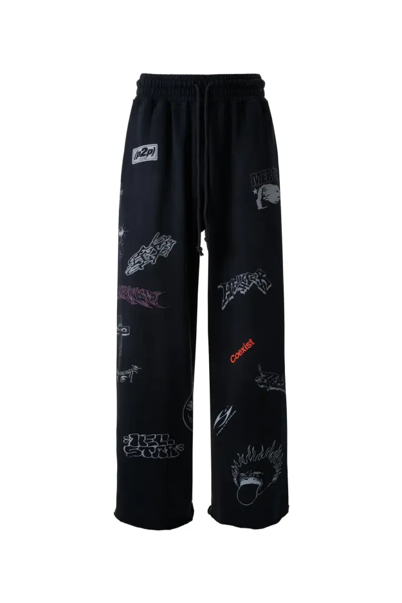 Graffiti Hidden Pocket Sweatpants