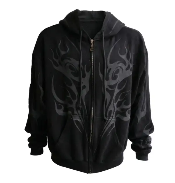 Tribal Flame Zip-Up