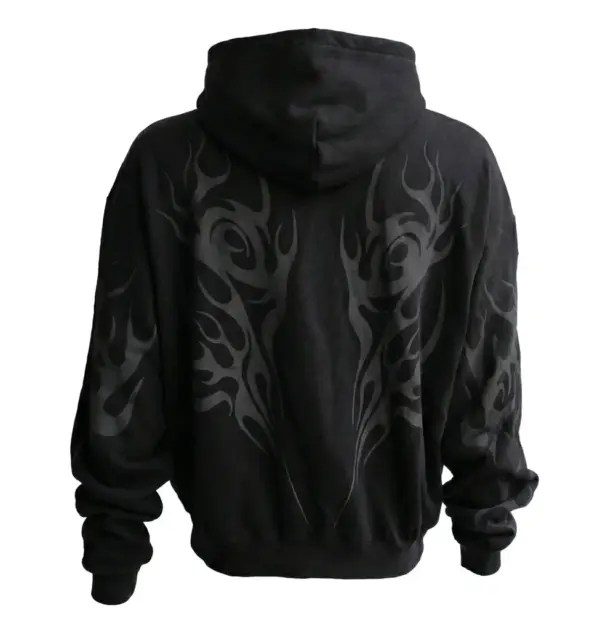 Tribal Flame Zip-Up - Back
