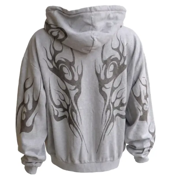 Tribal Flame Zip-Up - Back