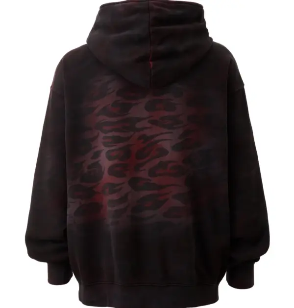 Overdyed Cheetah Zip-Up - Back