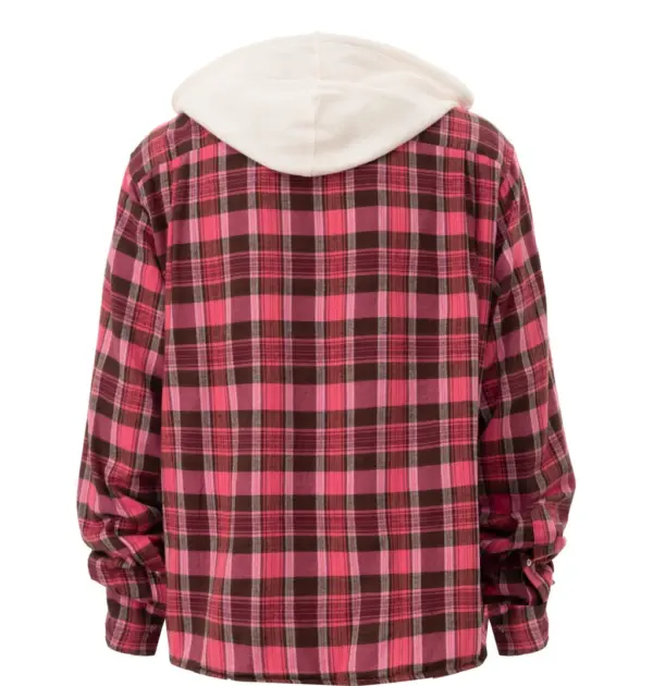 Plaid Button-up w/ Hood - Back
