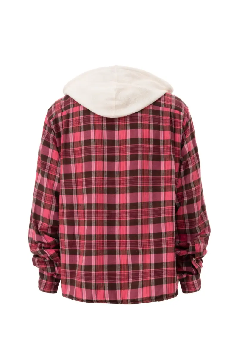 Plaid Button-up w/ Hood