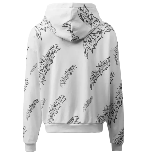 Graffiti Zip-Up (White) - Back