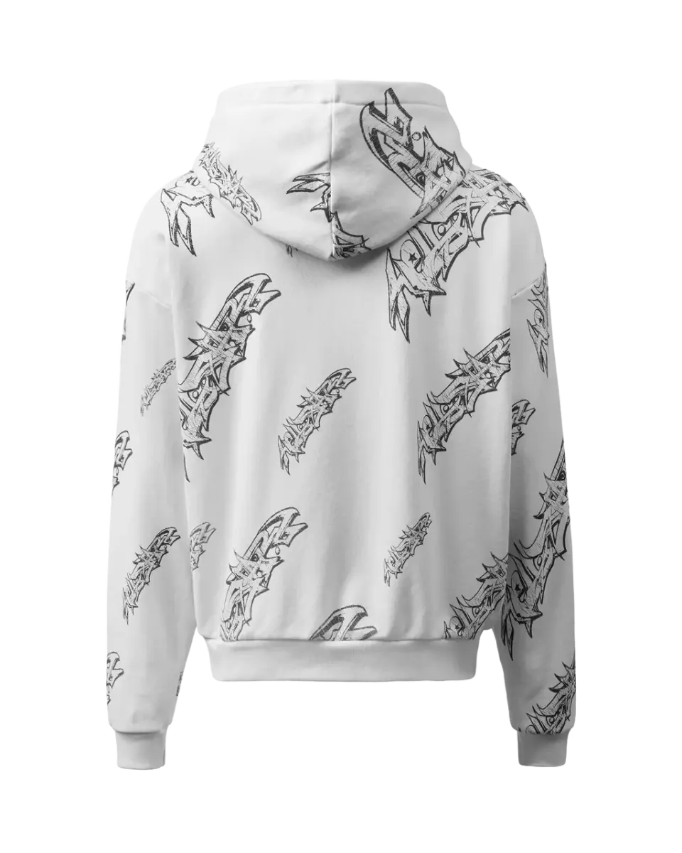 Graffiti Zip-Up (White)